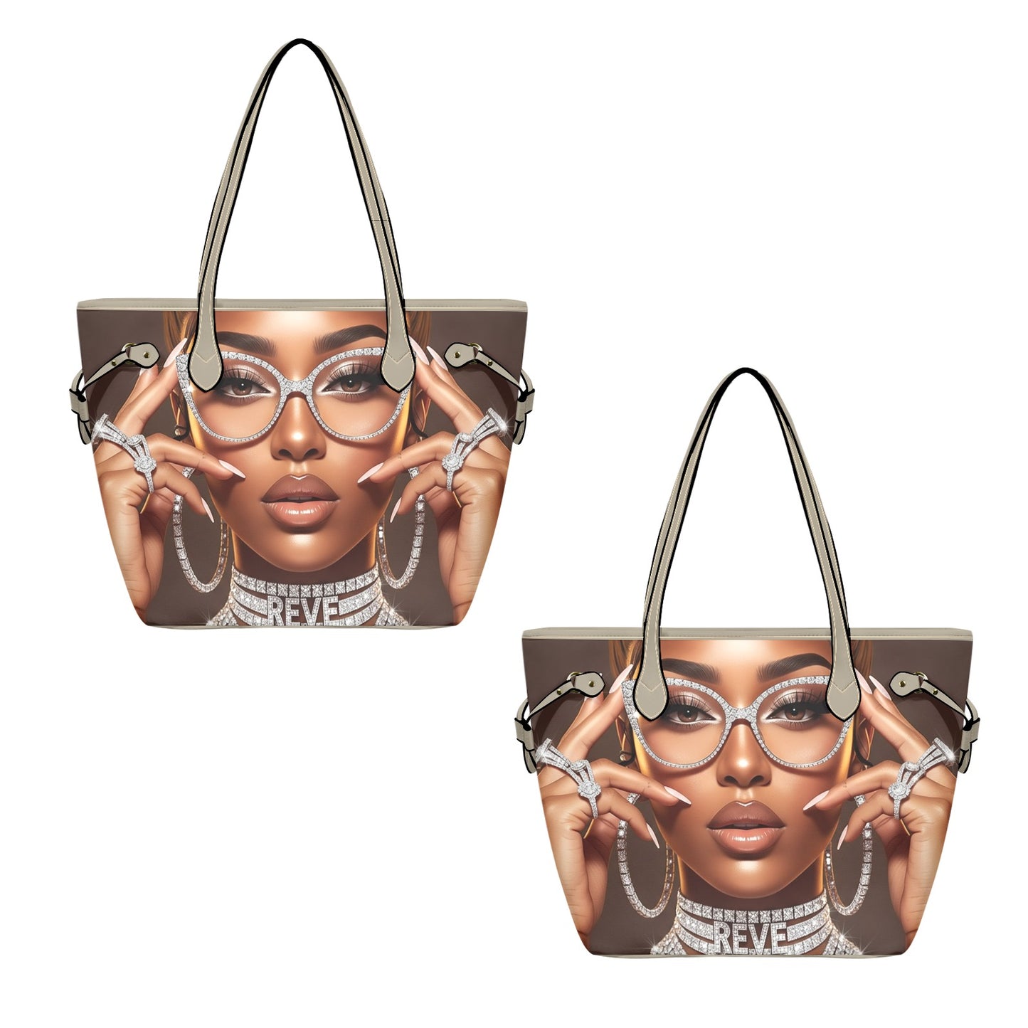 Custom PU Leather Tote Bag 👜✨(2-3 WEEKS)