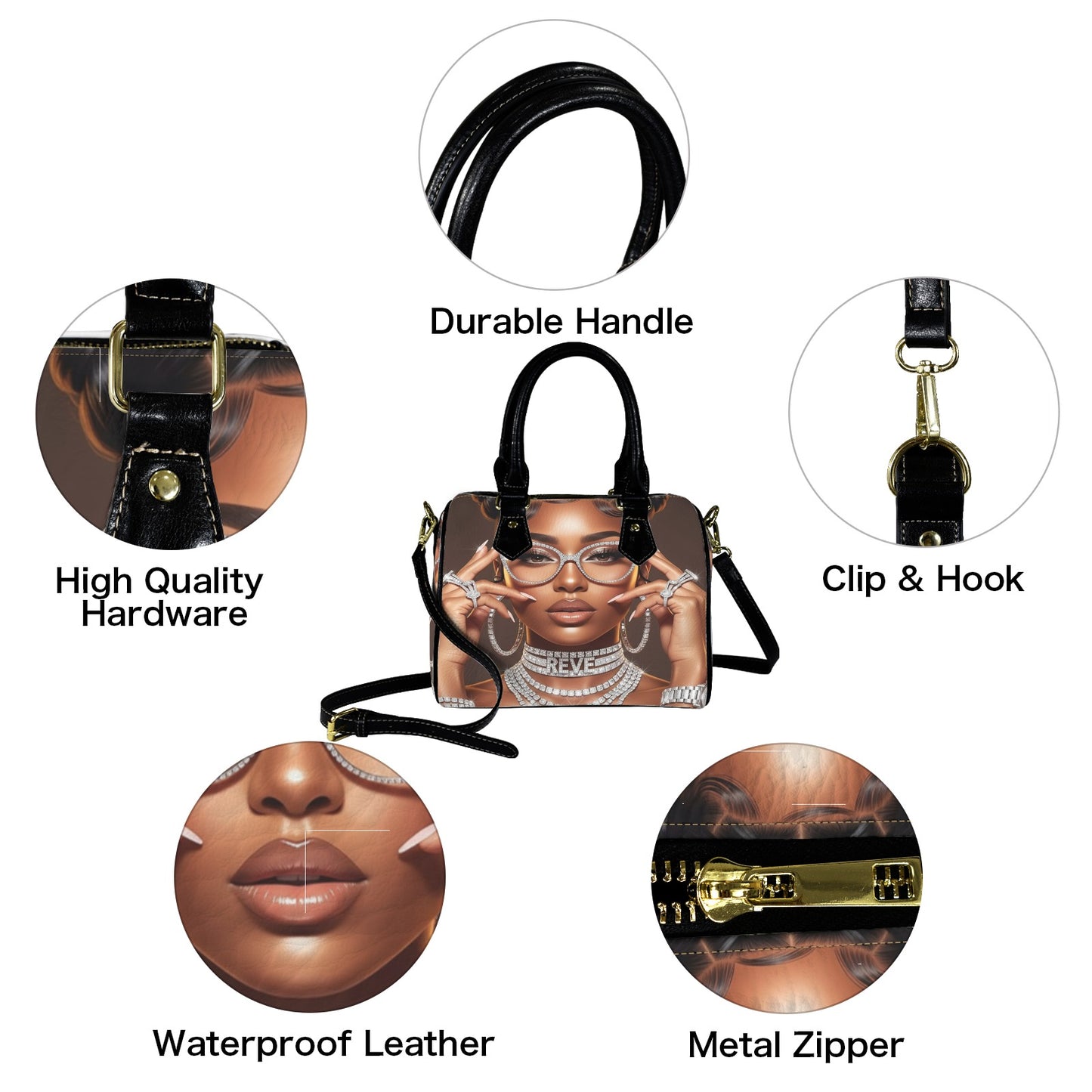 Custom PU Leather Handbag / Shoulder Bag πβ¨(2-3 WEEKS)